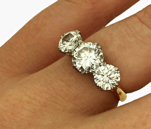 Classic Three Stone Diamond Ring